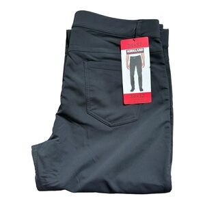 Kirkland Men's 5-Pocket Performance Pants Black Stretch Comfort Fit New